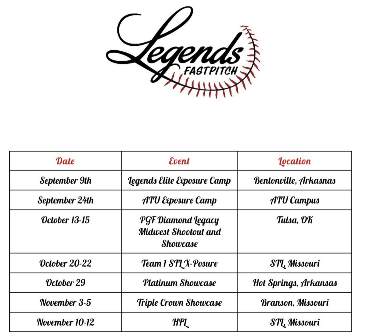 So grateful to be given an opportunity to play for this team! Looking forward to the season! <a href="/16uLegendsNat/">Legends National 18u</a> <a href="/bhs_tiger/">BHS Tiger Softball</a>