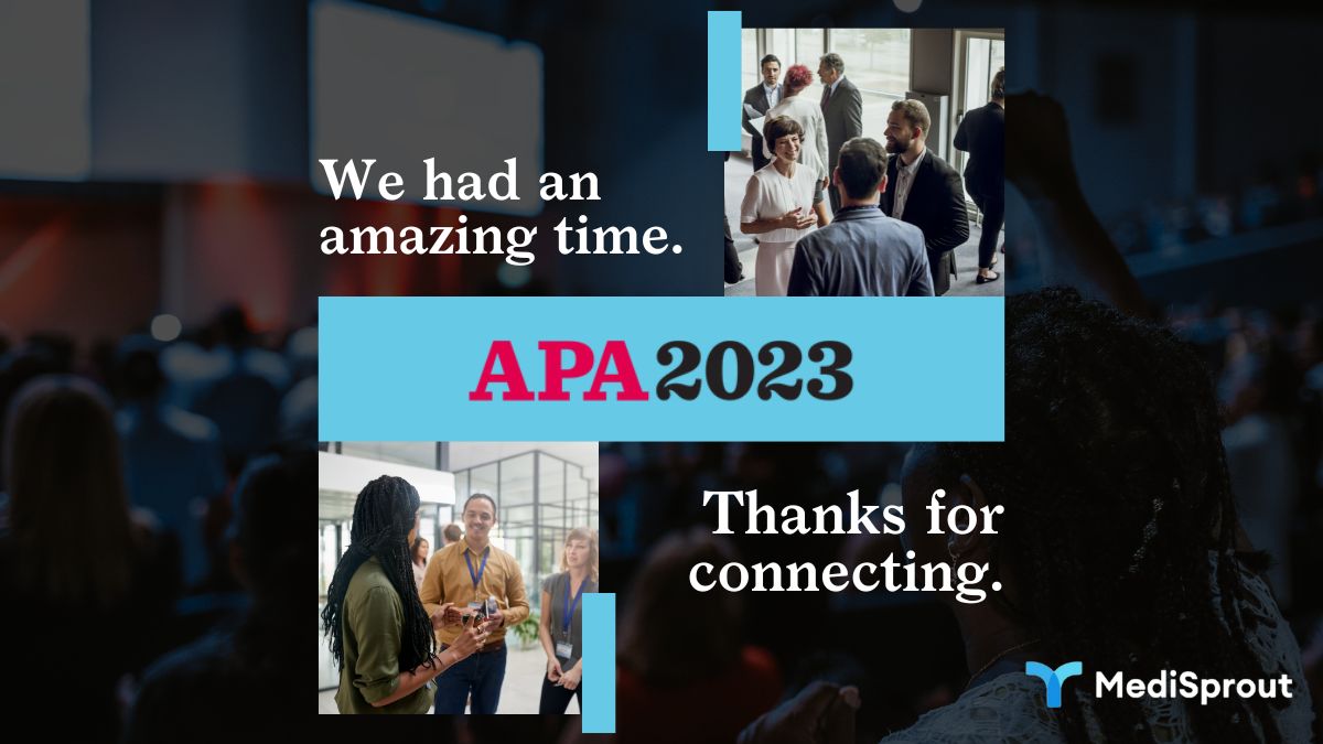 medisprout's tweet photo. We had an amazing week at the #APAConvention. Heartfelt thanks to everyone who engaged with the MediSprout team. Here's to reshaping the healthcare landscape! 

Learn more on our website! https://t.co/jH3vXpeIDM