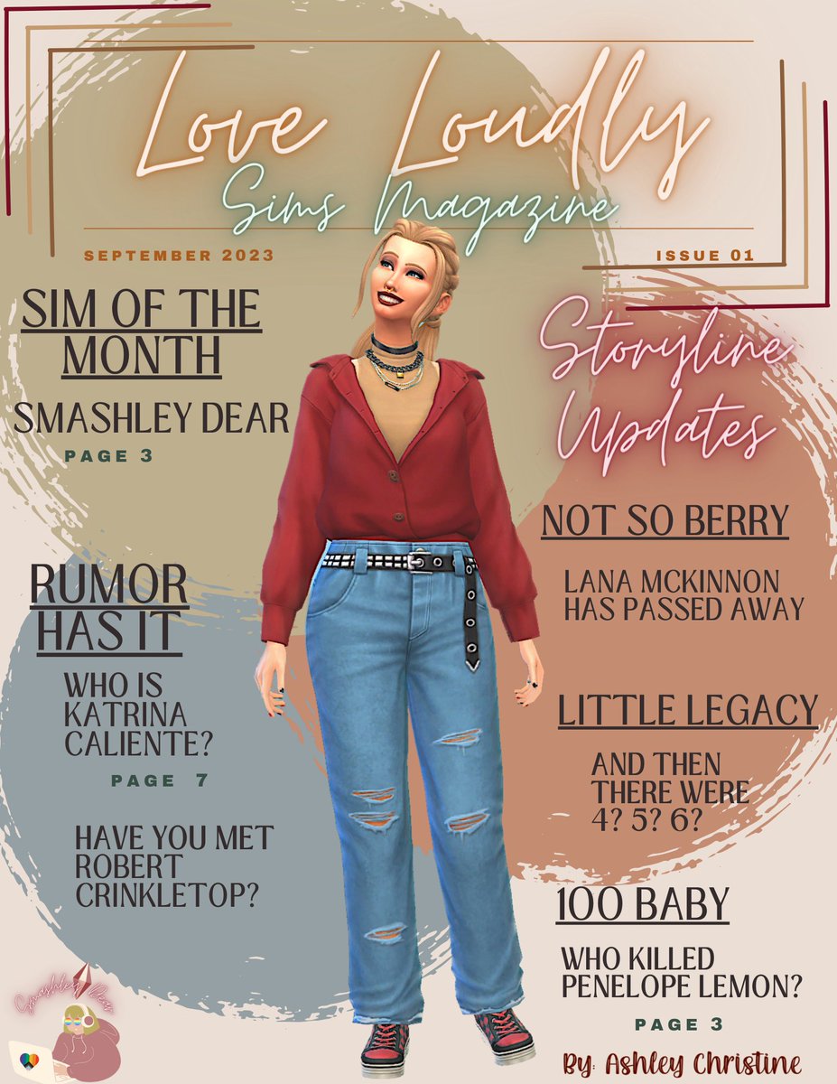 harriscashley's tweet photo. 🚨The 1st issue of #LoveLoudly Sims Magazine is in the works!!✨Each issue will be a recap of fun/new #TheSims4 stuff AND updates on all of my Let's Play storylines! Fingers crossed it'll be out in September! 💕Let me know what you think ⬇️ https://t.co/FOJHu27KV1