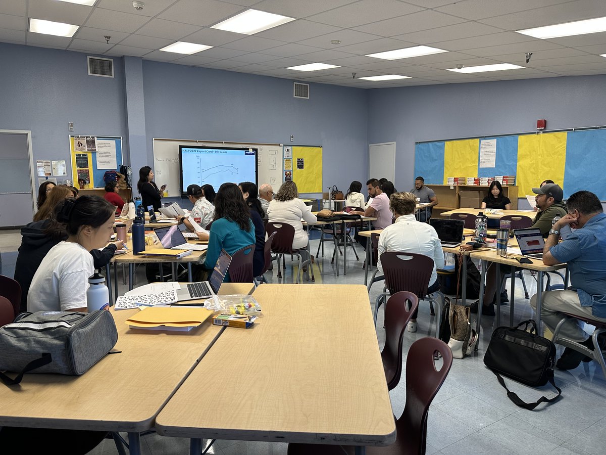 LASchoolsWest's tweet photo. Our interventionists, support staff and teachers gathered today on ways to accelerate learning and success for our students. #SummerProfessionalDevelopment #AcceleratingSuccess https://t.co/PYBNArJnUa