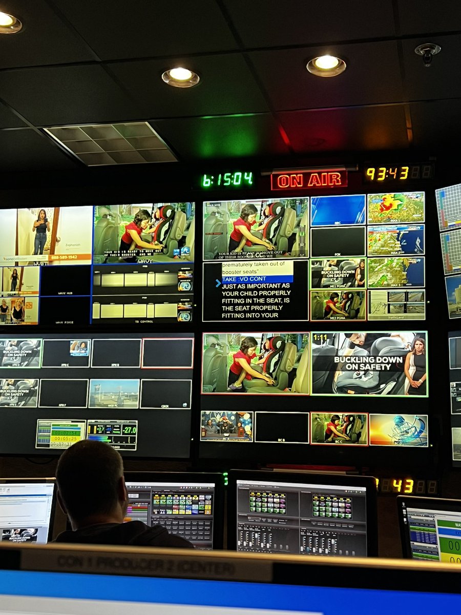 Such a surreal experience to take this story from an idea in a morning meeting to watching it from the control room! #BucklingDownOnSafety <a href="/WAVYinterns/">WAVY-TV 10 Interns</a>