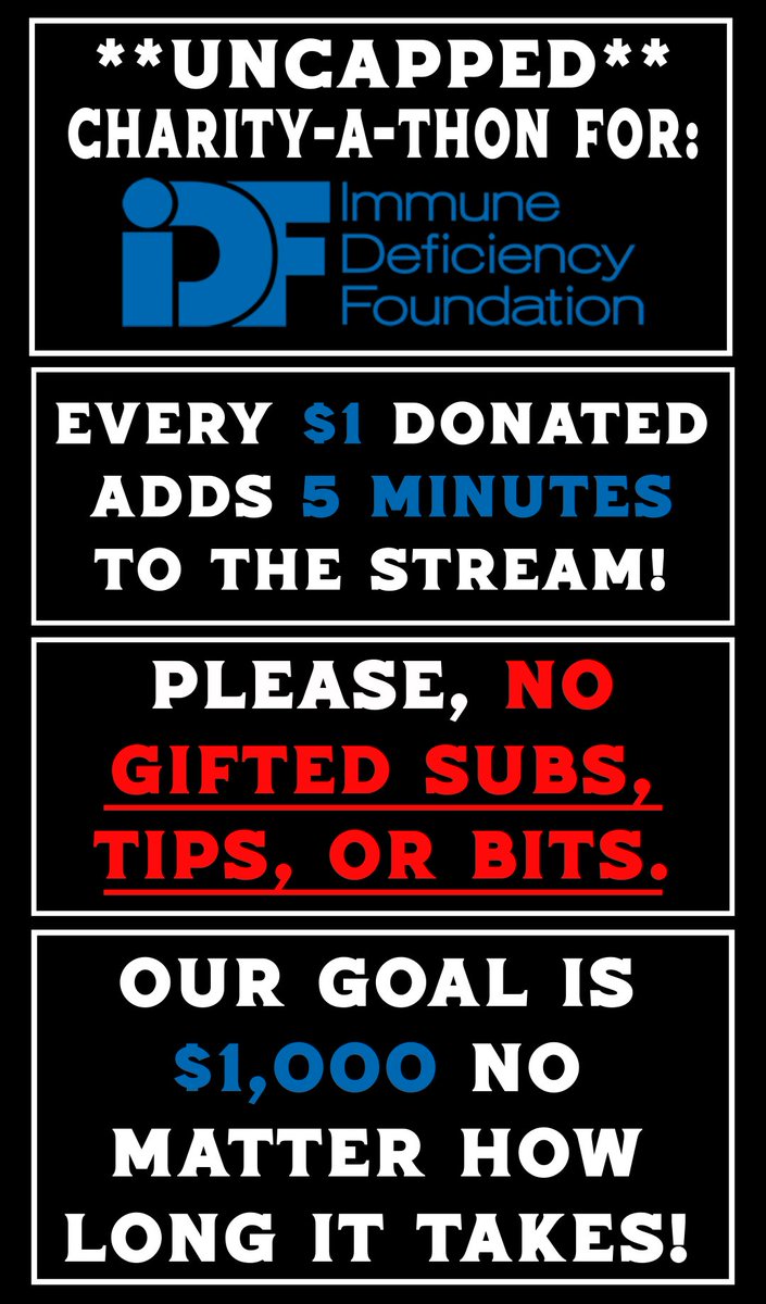 Hey, VTubers!  

Starting this Friday, 12 pm (EST), I will be going live on Twitch doing an UNCAPPED stream where every charity donation to IDF increases the timer!  

 If anyone would like to potentially collab during said stream to help raise money, DM me!