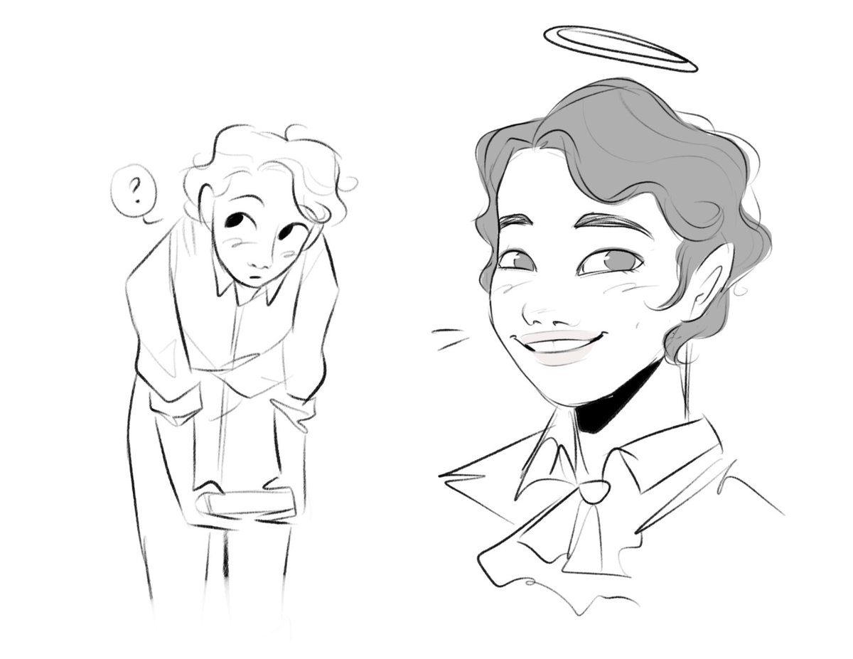 the only doodle i can manage without cryinhg 

#GoodOmens2 