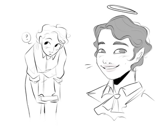 the only doodle i can manage without cryinhg 

#GoodOmens2 