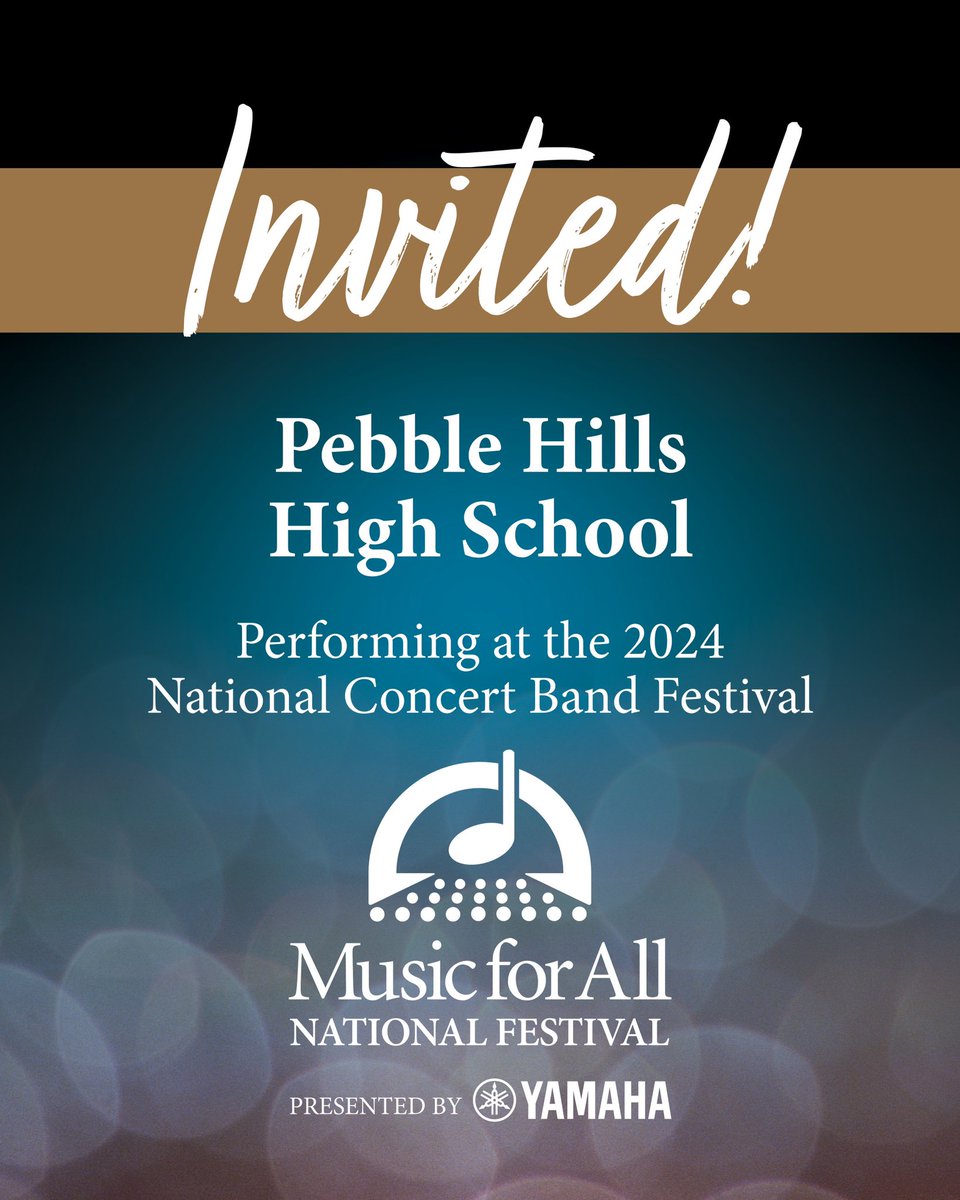 Pebble Hills Band & Color Guard (@pebblehillsband) on Twitter photo Congrats to the Symphonic Winds on your invitation to perform at the 2024 National Concert Band Festival!!! Such a huge honor and the first El Paso school to be invited!!! #RISE <a href="/SISD_FineArts/">SISD Fine Arts</a> <a href="/SocorroISD/">Socorro ISD</a> <a href="/PHills_HS/">Pebble Hills High School</a> Congrats to the Symphonic Winds on your invitation to perform at the 2024 National Concert Band Festival!!! Such a huge honor and the first El Paso school to be invited!!! #RISE <a href="/SISD_FineArts/">SISD Fine Arts</a> <a href="/SocorroISD/">Socorro ISD</a> <a href="/PHills_HS/">Pebble Hills High School</a>
