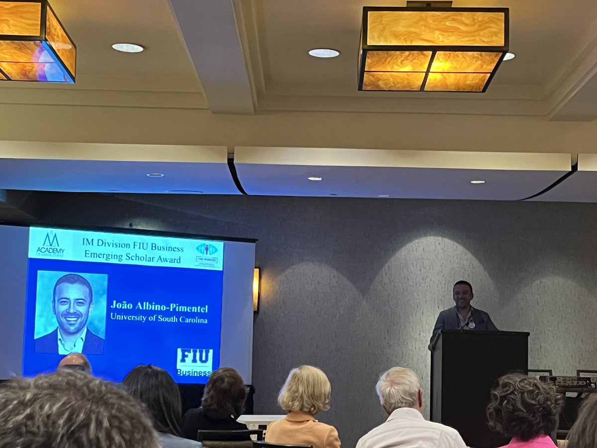 EPlaksenkova's tweet photo. So proud of my amazing friend @jeapimentel who received the IM Division Emerging Scholar award! #AOM2023 https://t.co/MtLZac7mM4