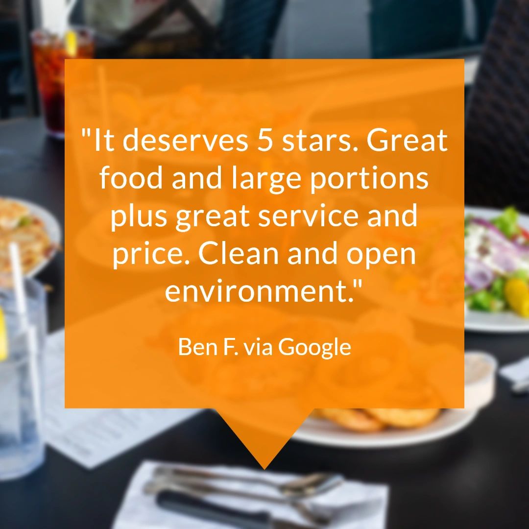 RamsRestaurant's tweet photo. We're here to treat our guests right. Thanks for sharing this kind review, Ben! 🧡 https://t.co/tty7lDh5Ql