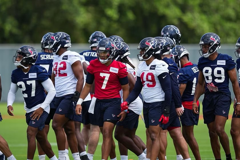 griffin_prock's tweet photo. Texans RT Tytus Howard is set to be out “for a while” after injuring his hand in practice over the weekend.

This won’t get enough news as Stroud will have to be on the move more with their best O-Linemen set to miss some time.

Stroud might show flashes of that Georgia game now https://t.co/TtpnWdUe0s