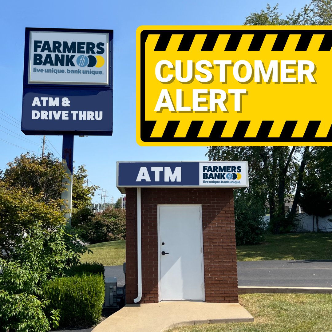 The ATM depository at our HWY 62 location is under maintenance until later this week. Customers can utilize the  Eddyville branch ATM or the night deposit at the downtown Princeton location. We appreciate your patience and understanding in the meantime. #LiveUniqueBankUnique