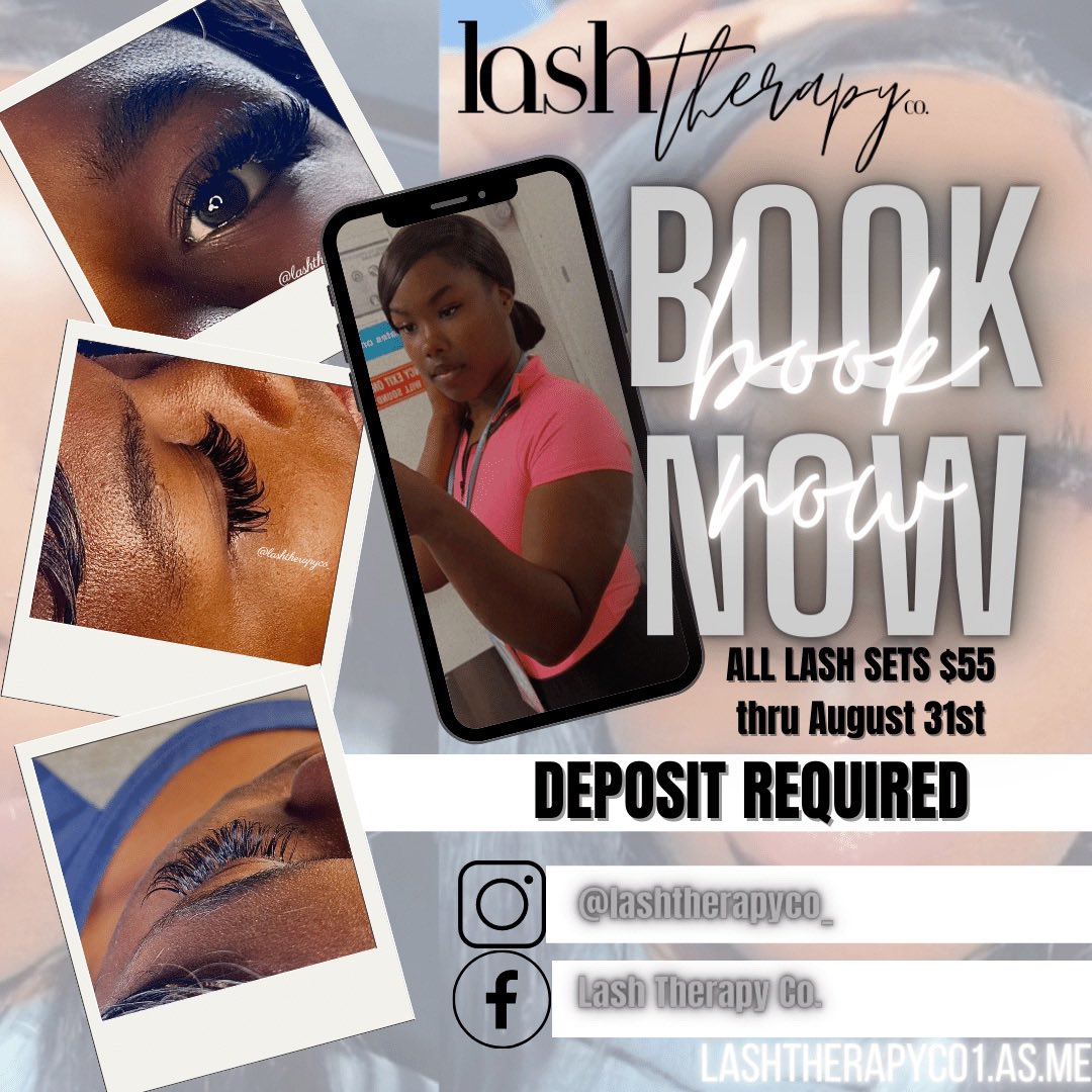 Looking for a lash tech? never tried lash extensions? 
APPOINTMENTS AVAILABLE 🖤

ALL LASH SETS $55 THRU 8/31 🖤
LashTherapyCo1.as.me￼

Lash Therapy Co.

#lashextensions #lashes #mississippilashtech #alabamalashtech #hybridlashes #volumelashes