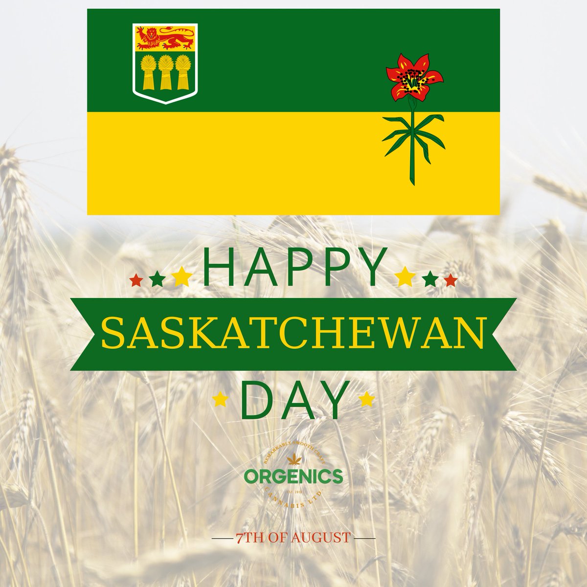 OrgenicsC's tweet photo. Happy #SaskatchewanDay, everyone! 🎉 We hope you are enjoying this beautiful day with your family and friends, celebrating our amazing province. 💚 https://t.co/huKp1FybX6