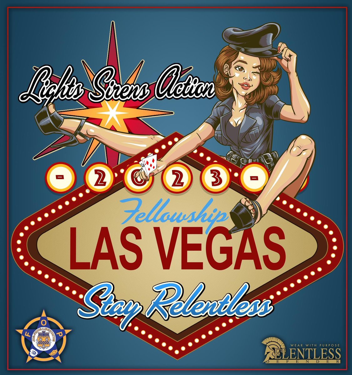 ReLEntlessDfndr's tweet photo. Next up on the 2023 Relentless Defender Conference Tour is the FOP Bi-Annual Conference in Las Vegas. We will be set up in the vendor area from Sunday, August 13 thru Tuesday, Aug. 15, 2023.
#fop #relentlessdefender #lawenforcement #leofamily #thinblueline #thinbluelinefamily #leo #tbl #policeapparel #thinbluelineapparel #relentlessdefenderapparel #bluelinefamily #sheepdog #warrior #FOP2023