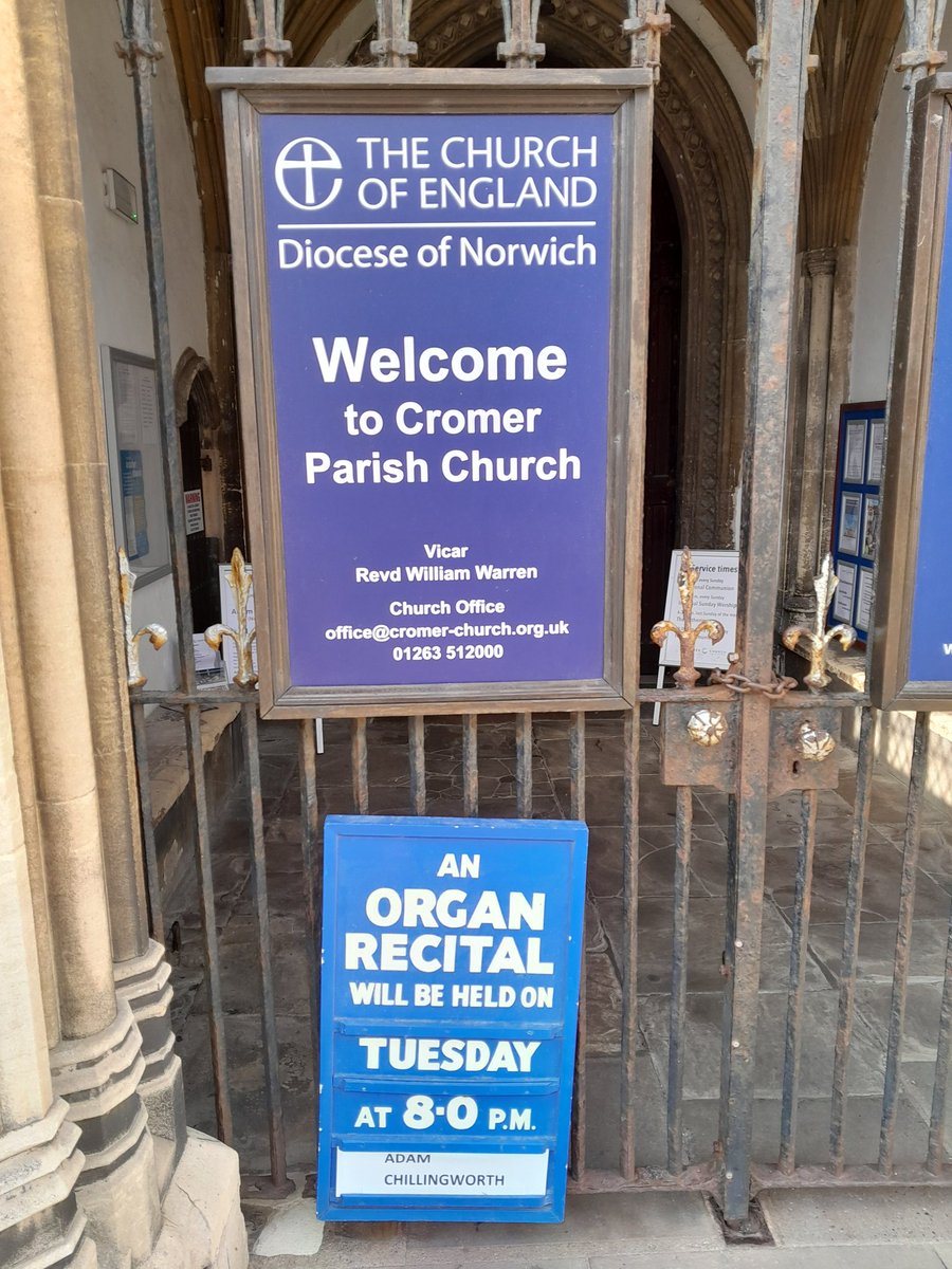 Two reasons to go to Cromer on Tuesday 8th July. <a href="/NorSchMusic/">Norwich School Music</a>