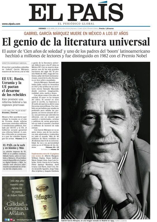 Gabogarcia_M's tweet photo. Un honor para mi ser una inspiración en el mundo de la literatura 🙌🏻💛
Gracias @elpais_cultura https://t.co/XWFmJ3Rbwl