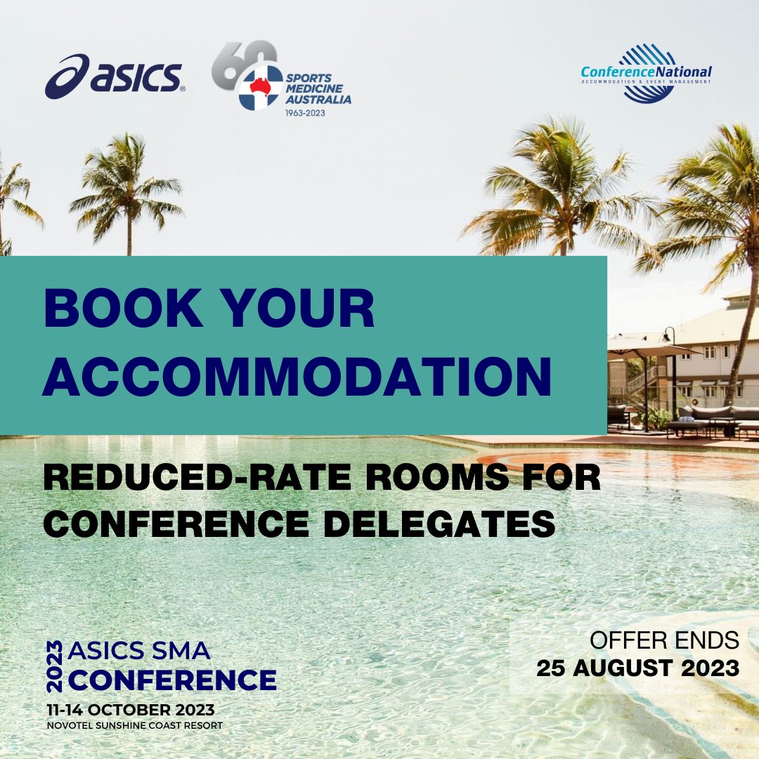 SMA_News's tweet photo. #ASICSSMA2023 Conference delegates can secure discounted rates on a limited number of hotel rooms at the Novotel Sunshine Coast resort. 

Book now through Conference National, our official accommodation partner. Offer valid till Friday 25 August.
👉 https://t.co/jgupEvc4eF https://t.co/6LsRxDkWQV