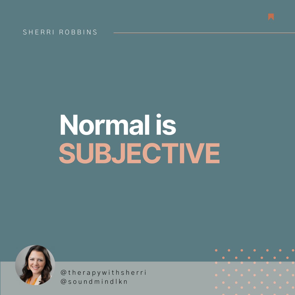 sherobbins's tweet photo. What is normal? As a therapist, I like to avoid labeling things “normal.” 

#mentalhealth #mentalhealthawareness #anxiety #mentalhealthmatters #depression #health #wellness #healing #life #inspiration #therapy #therapist #psychology #wellbeing https://t.co/EG9i0QEKty