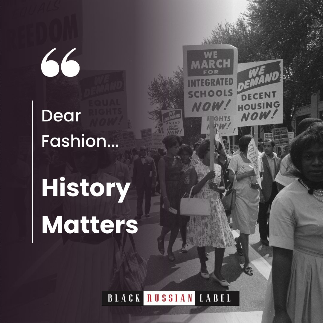 blkrussianlabel's tweet photo. Exactly 60 years ago, the people who attended the March on Washington listened to a man who had a dream of a more equal nation. Let's continue his work, even in fashion. https://t.co/q5nBGsUUZ7