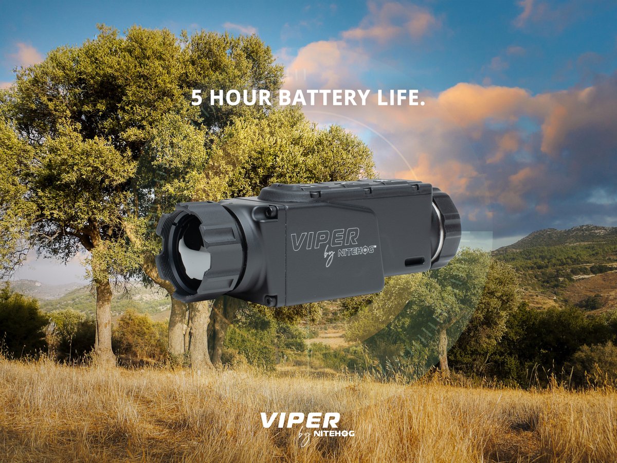 NitehogUSA's tweet image. Featuring up to a 5 hour active battery life, VIPER by Nitehog is ready for all-day hunts.

#nitehog #thermalscope #thermalvision #thermalhoghunting #varminthunting