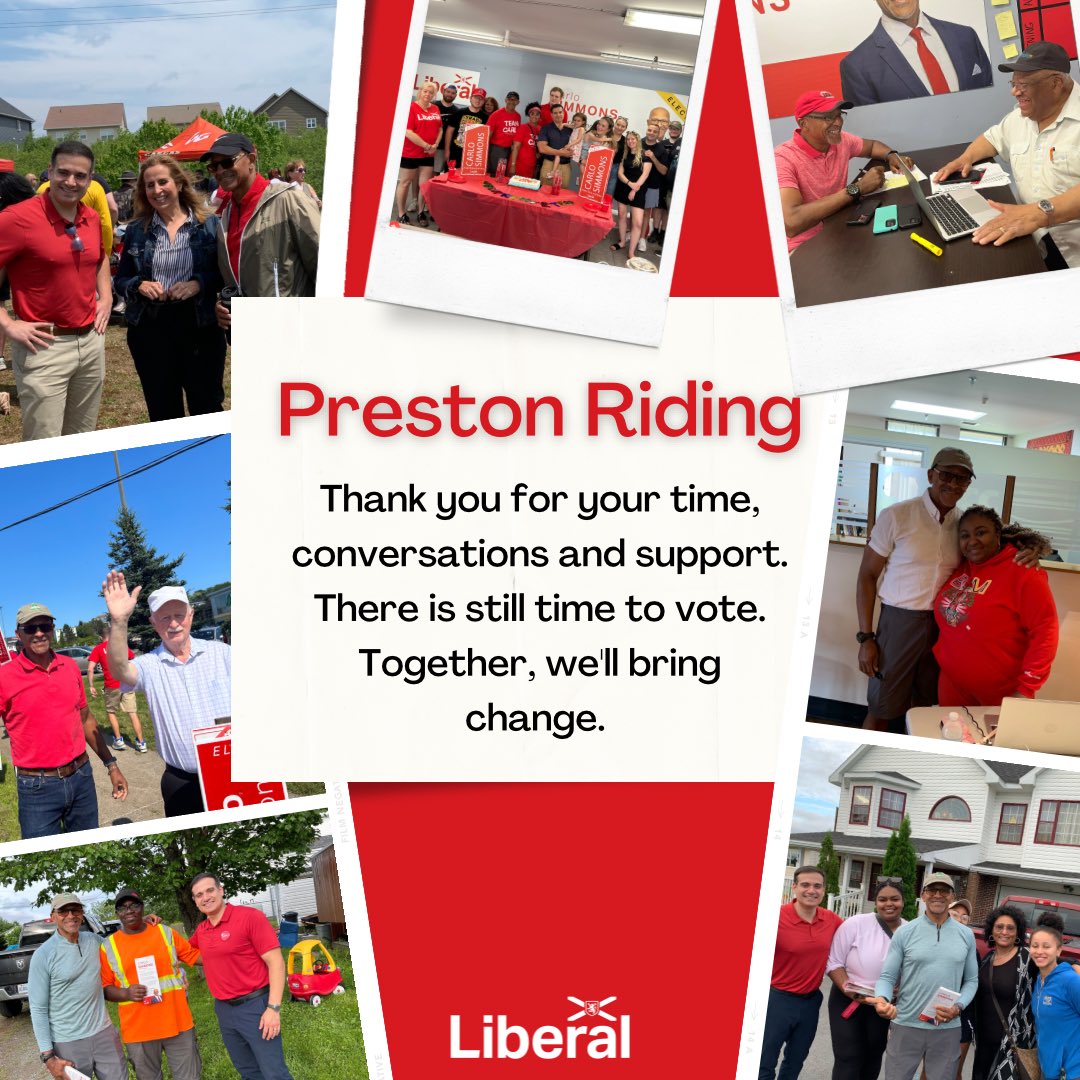 I can’t go into election day without thanking the members of my team and our beautiful riding. Tomorrow is election day. Be sure to get out and vote for the candidate who will fight for our communities. If you have questions about the election, call my team 902-444-0557.