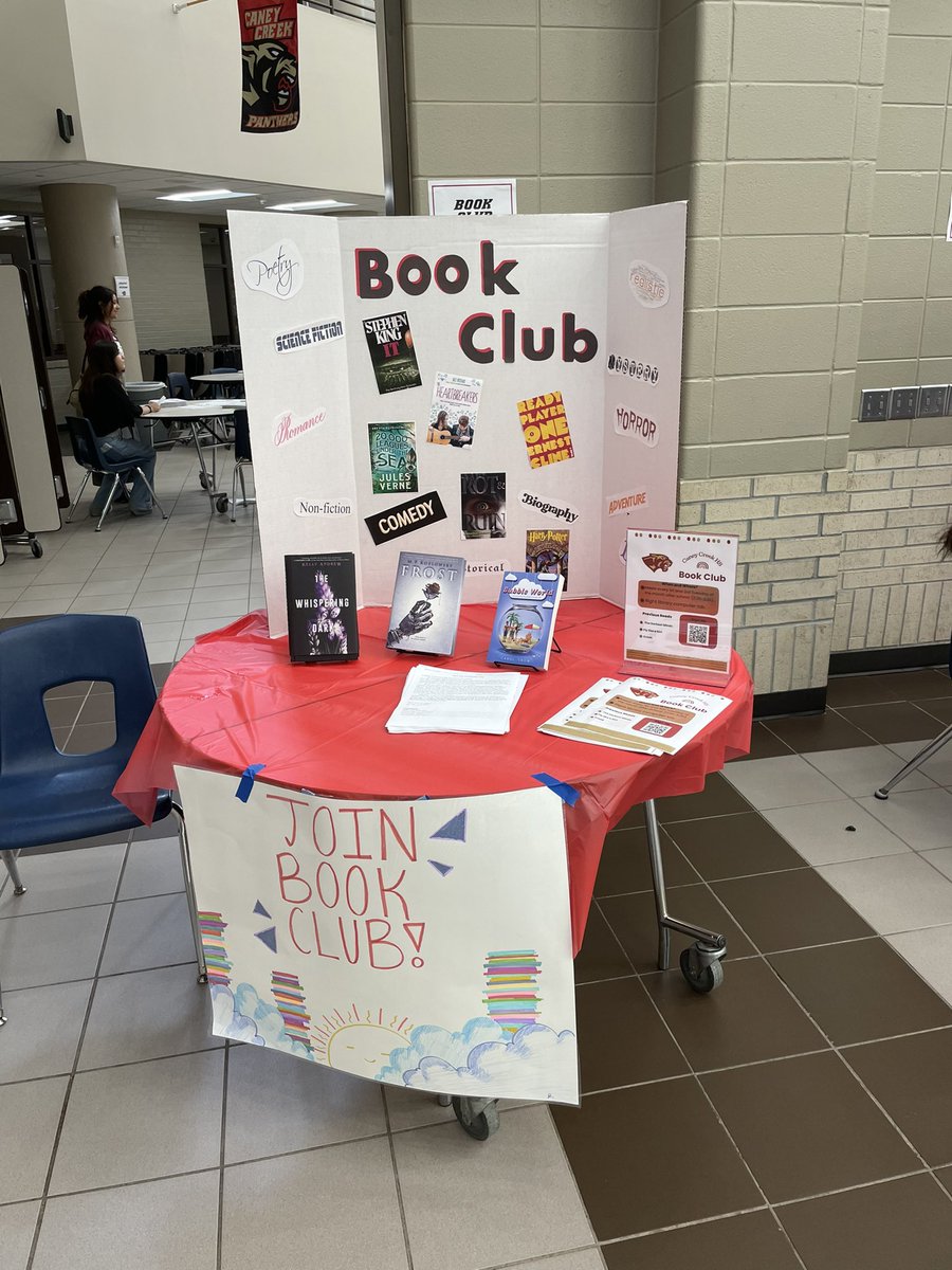 Meet the Teacher and Meet the Panther night! There are so many clubs and organizations to join at CCHS! Consider joining the book club to read and discuss interesting books in the library. <a href="/ConroeISD/">Conroe ISD</a> <a href="/CaneyCreekHS/">Caney Creek High School, Conroe ISD</a>