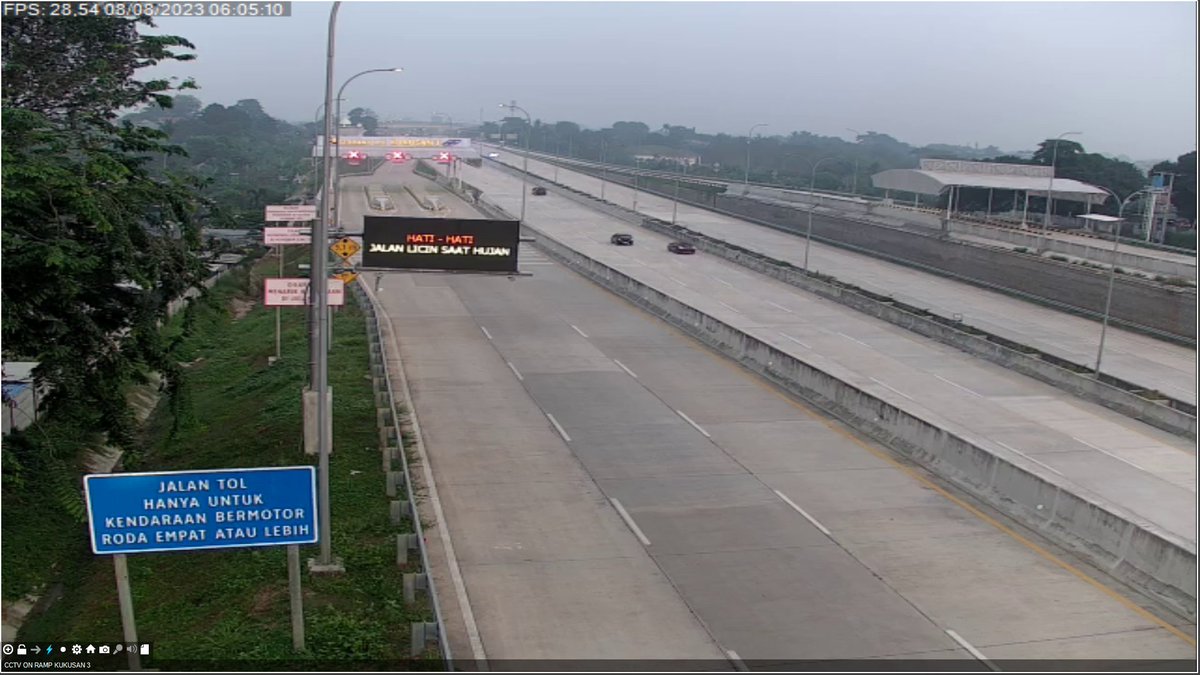 #TolCijagoDepok On ramp Kukusan3 sementara ditutup (06:00 WIB), dan akan dibuka kembali (11:00 WIB) setiap harinya. Bagi pengguna jalan diharapkan agar menyesuaikan waktunya. Jaga jarak aman kendaran, dan semoga selamat sampai tujuan...