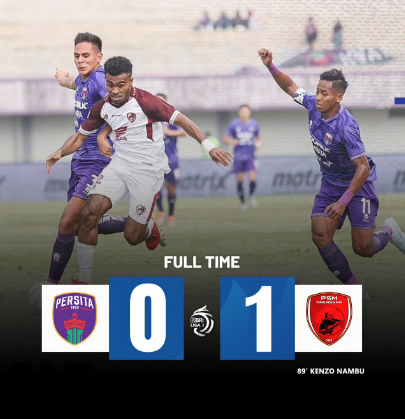 PSMDAY
PSM Makassar berhasil mengalahkan tuan rumah Persita Tangerang dengan skor 1-0

Hampir imbang, PSM mampu mencetak gol di menit akhir melalui Kenzo Nambu.. Namun PSM mendapat kartu merah di menit akhir

Selamat PSM