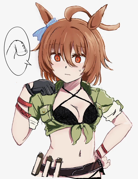 袖が無くて少し落ち着かないタキオン #ウマ娘