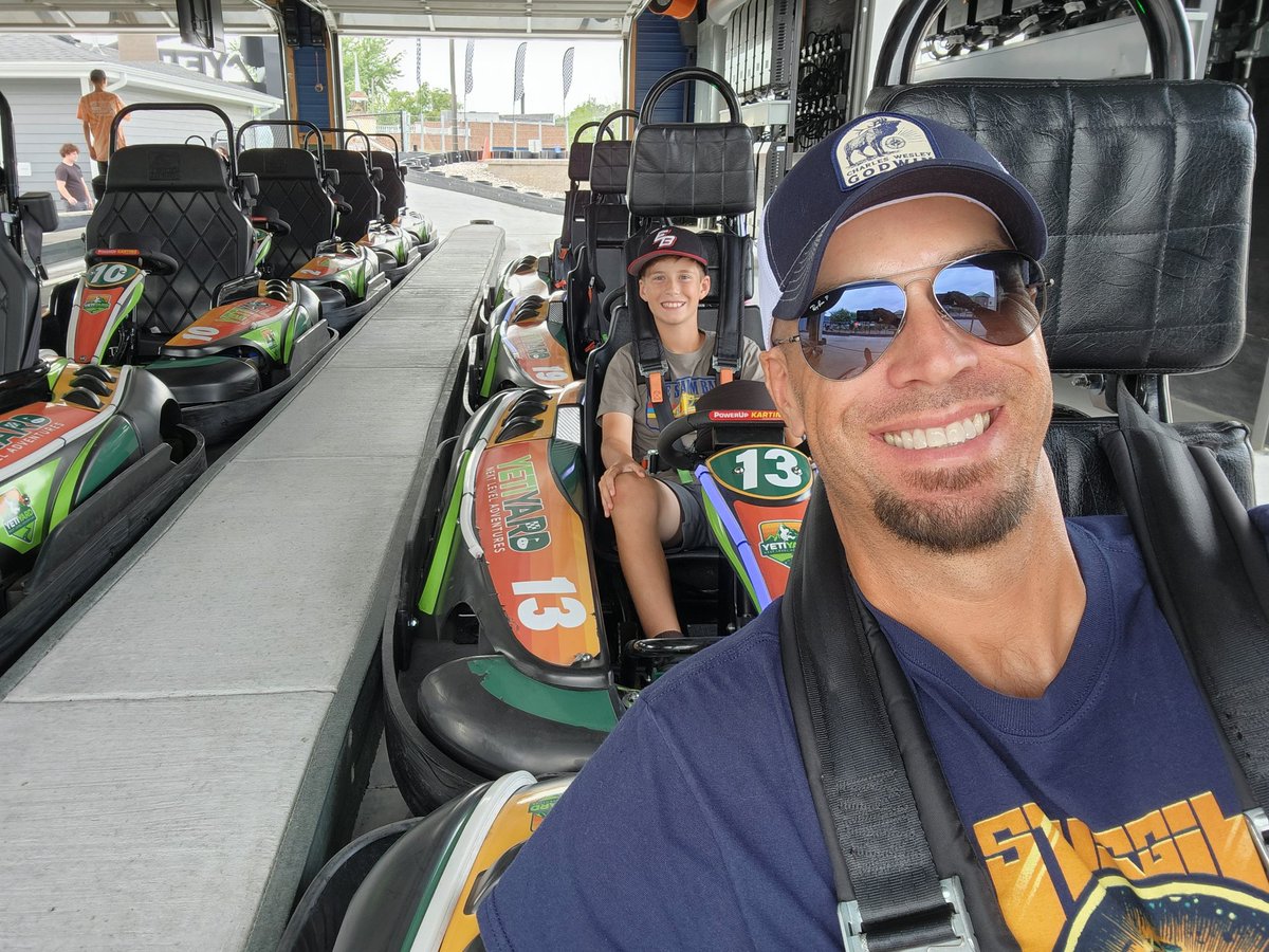 OlHossVike's tweet photo. Why not take in a little go-cart action before night 2 of #MikeAndTheMoonpies and #RobLeines at the #ShowboatSaloon 🏎🏎🏁
Kart 13 was a damn rocketship 🚀 https://t.co/LJAfT5NTIV