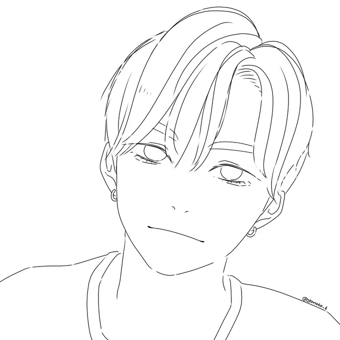 線画置いといたら絵師JAM'Sさんが塗ってくださるって本当…?シンプルなので個性が出そうでわくわくします!よろしくお願いします!