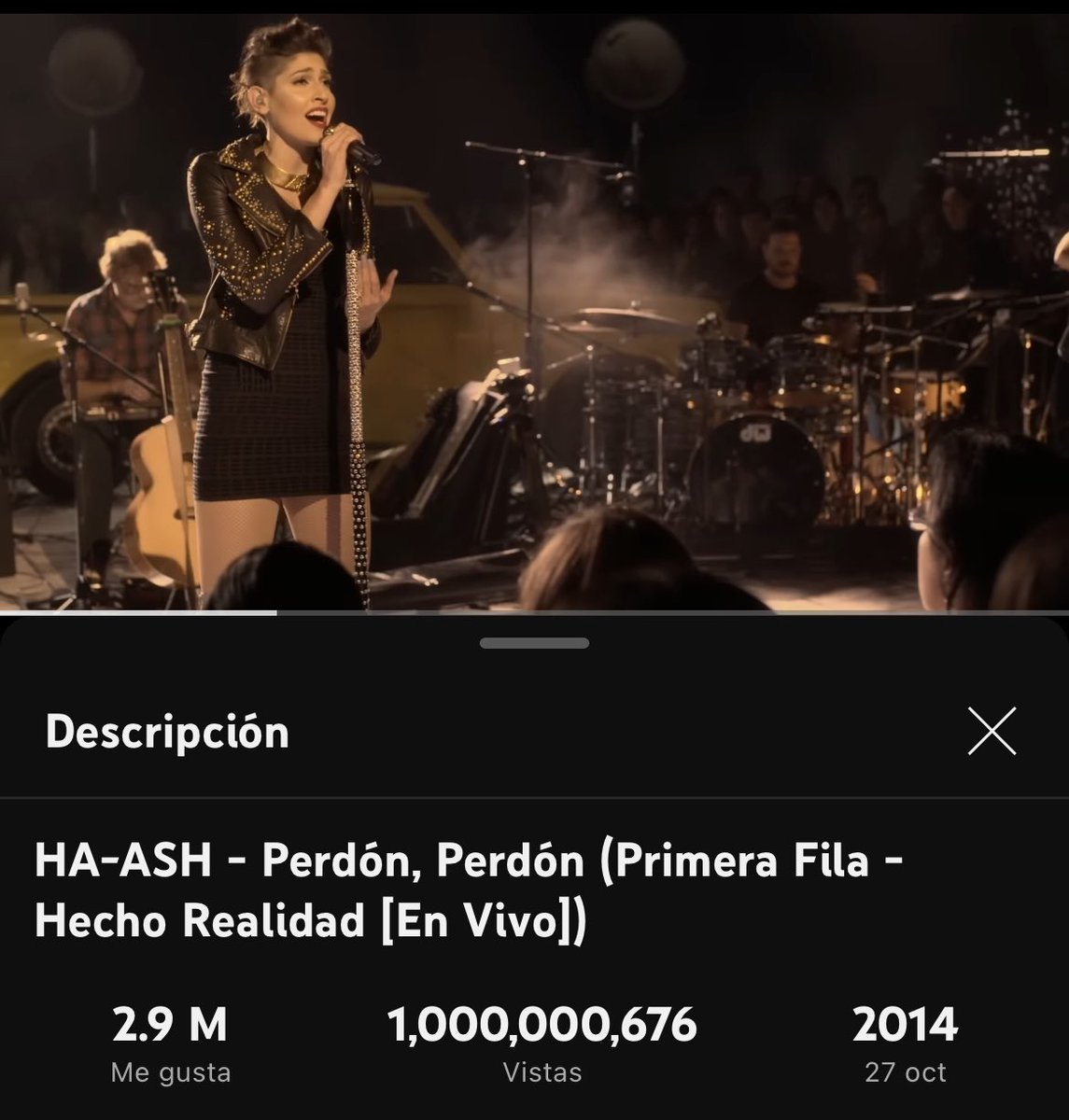Un gran día para <a href="/haashoficial/">Ha*Ash</a> uno de sus más grandes éxitos #PerdónPerdón certificó a Diamante+doble platino+oro, además alcanzó 1 BILLÓN de views en <a href="/YouTube/">YouTube</a> ,con esto se convierten en el grupo pop en español con 2 videos con tener dicha cifra y 3 contando dueto con Melendi
🥳