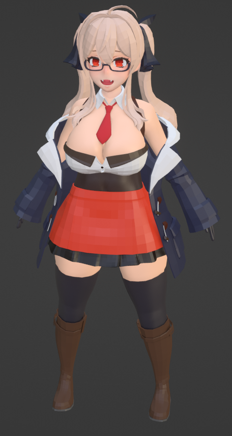 ローポリ化は出来たよ。だいたいこんな感じで良いのか……?後の工程はなにも分からねえんだ 