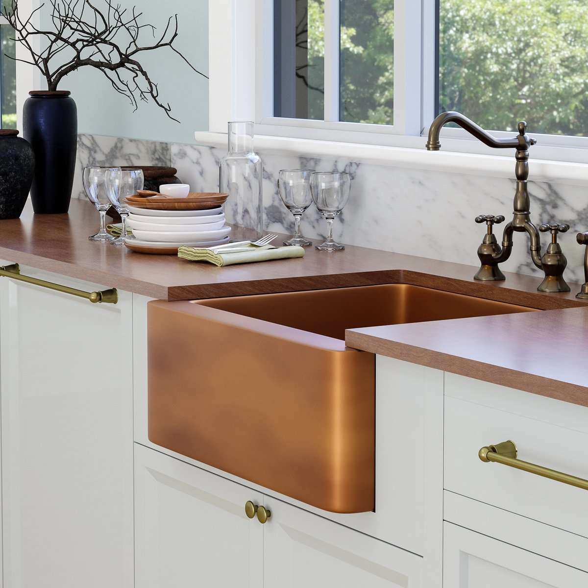 This copper farmer sink will is a classic sleek design, and smooth front.

#barclayproducts #homedecor 
#homedesign #interiordesigner 
#interiordecorating #moderndecor😎😎😎🤔🤔🤔🤔 DesignTrends InteriorInspo #200ac #LasVegas #officedesign  
Original: CarlosRiggs13