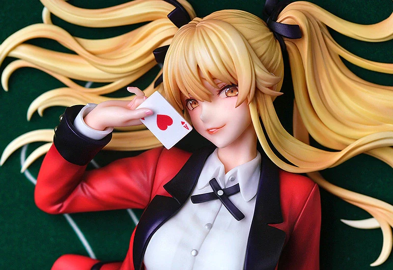 AnimateUSA's tweet photo. From #KAKEGURUIxx comes a 1/7th scale figure of the proud and skilled gambler #MarySaotome!

The figure features Mary lying on a poker table scattered with poker chips and cards with a bewitching smile on her face as though intoxicated by victory✨

https://t.co/HjQEwJZoPP https://t.co/CmOSn5lb5u