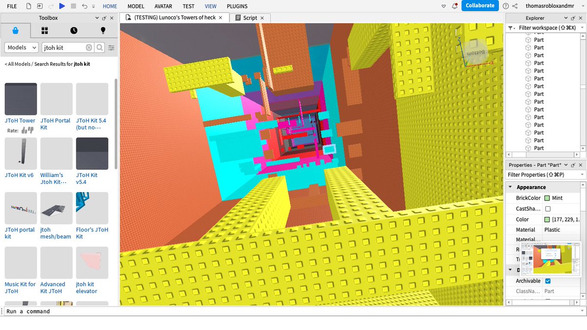 Lunoco11's tweet photo. Currently remastering a trash old tower in LTOH #JTOH #roblox https://t.co/k0DzyYWA8R