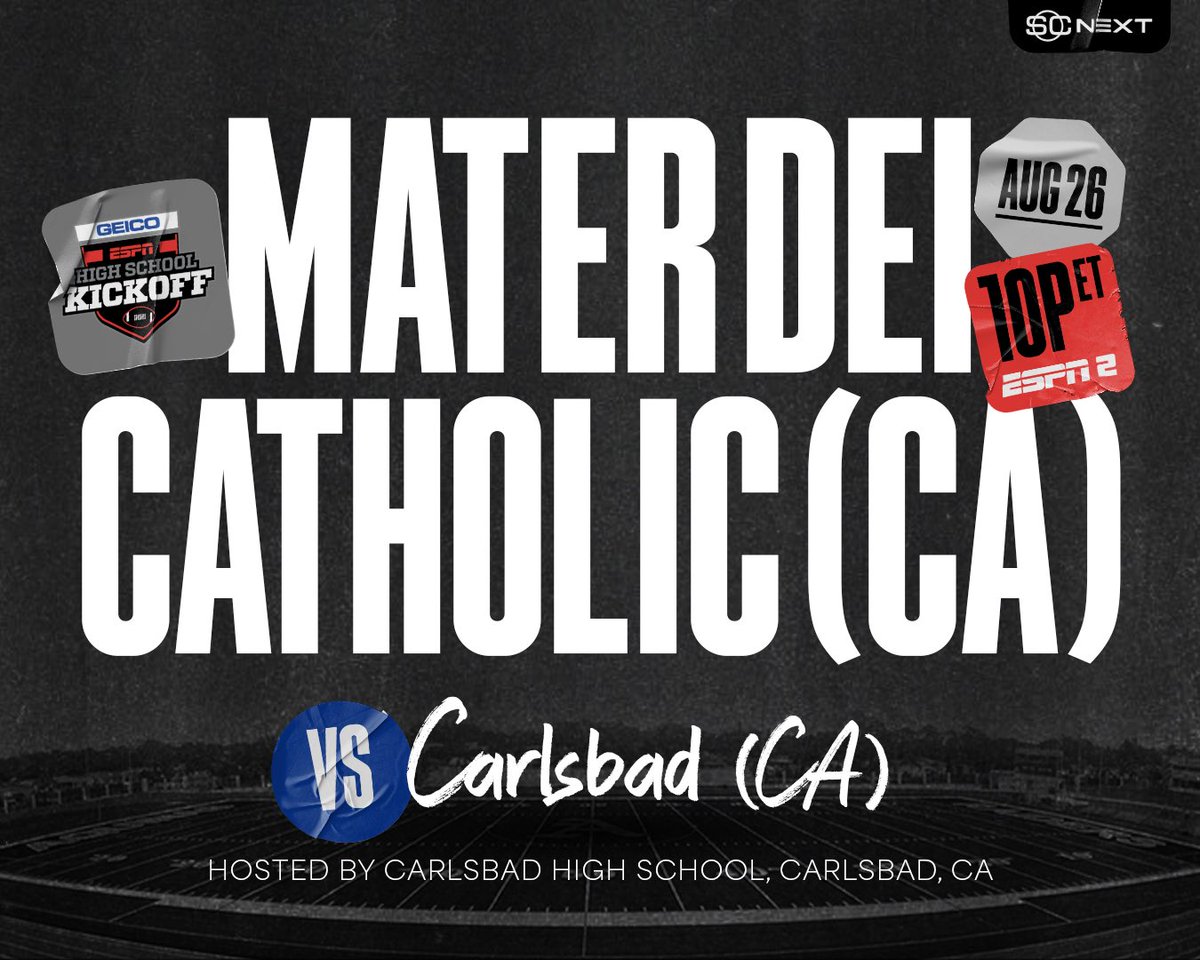Excited for the honor of playing such a great program on ESPN! Great Day to be a Crusader! <a href="/mdcrusadersfb/">Mater Dei Catholic Football</a> <a href="/mdchsathletics/">MDCHS Athletics</a> <a href="/mdcrusaders/">Mater Dei Catholic</a>