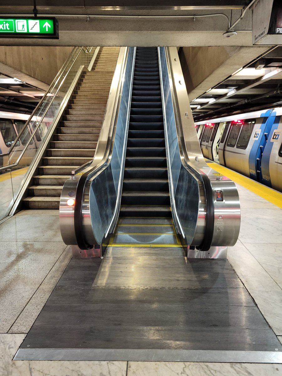 Say hello to the latest brand new escalator unveiled at Embarcadero. These new units are a huge win for riders because they are reliable, clean, safe and modern. We are replacing all 41 escalators in downtown San Francisco in phases. Funded by Measure RR.