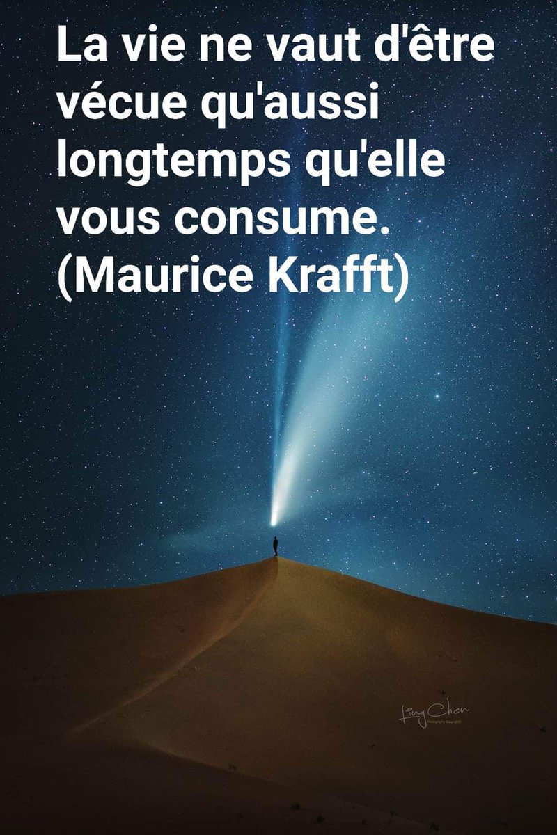 AudeVisine's tweet photo. #Citation de #MauriceKraft sur
photographie #LingChen (prise de vue en Mongolie intérieure)
"La vie je vaut d'être vécue qu'aussi longtemps qu'elle vous consume." https://t.co/Nsg1LQEubt