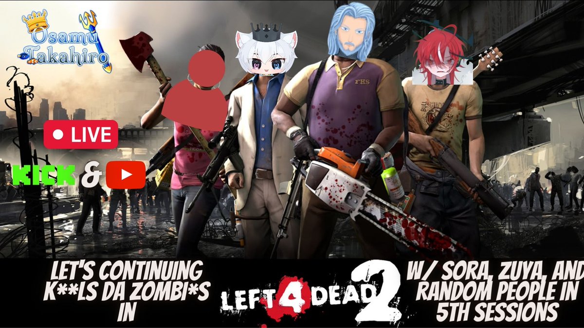 Takahiro_VT's tweet photo. Save da date!!
I gonna continuing L4D2 collab again in 5th sessions w/ @InumakiSora, @Gill_Zuya and random guest.

Date : Thursday, July 27th, 2023
Time : 10 AM EDT.
... https://t.co/JPQJB3tTBc