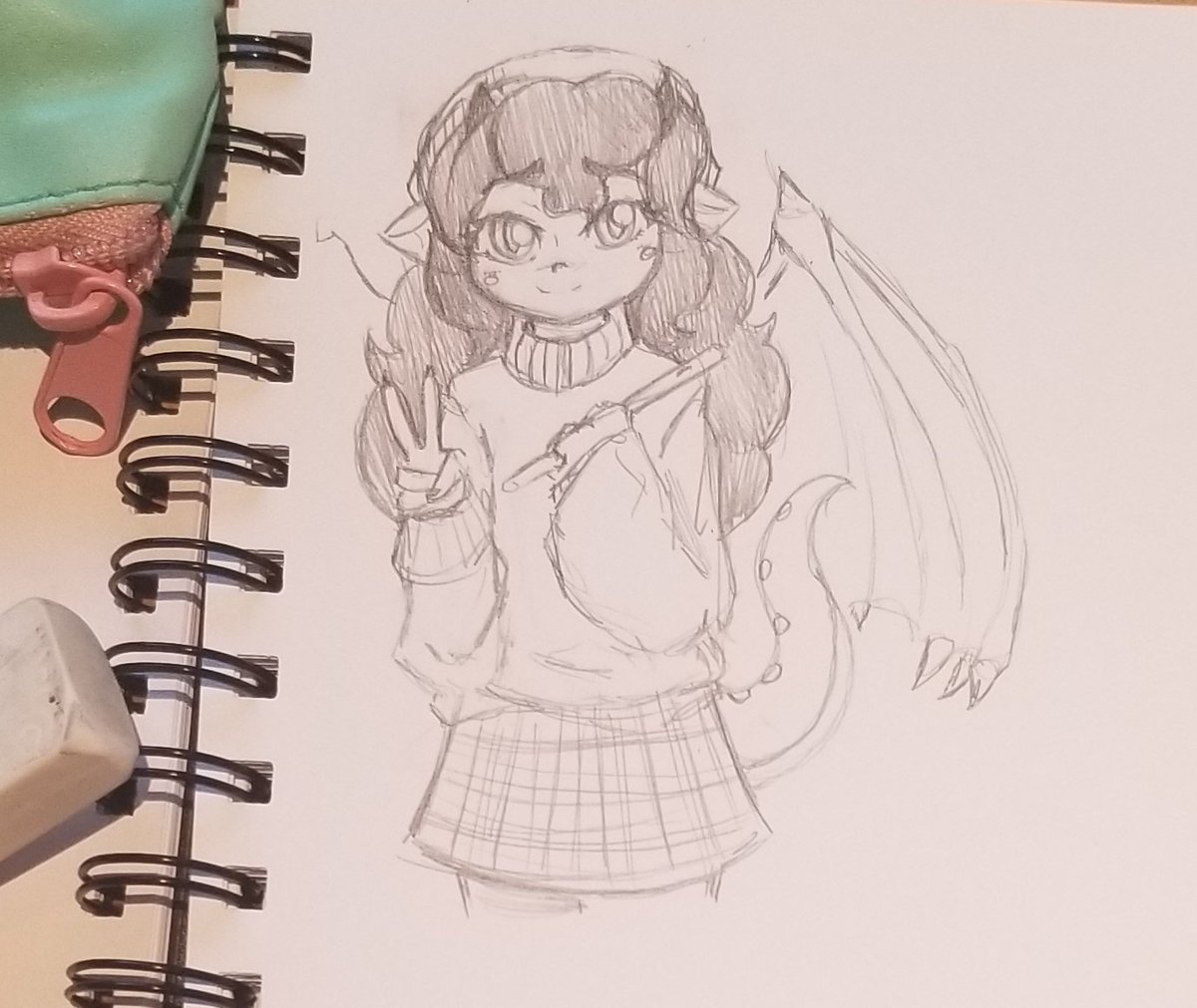 Lavisa01's tweet photo. I sketched a Tallulah after work today. #qsmpfanaft https://t.co/QTVLTlMIMi