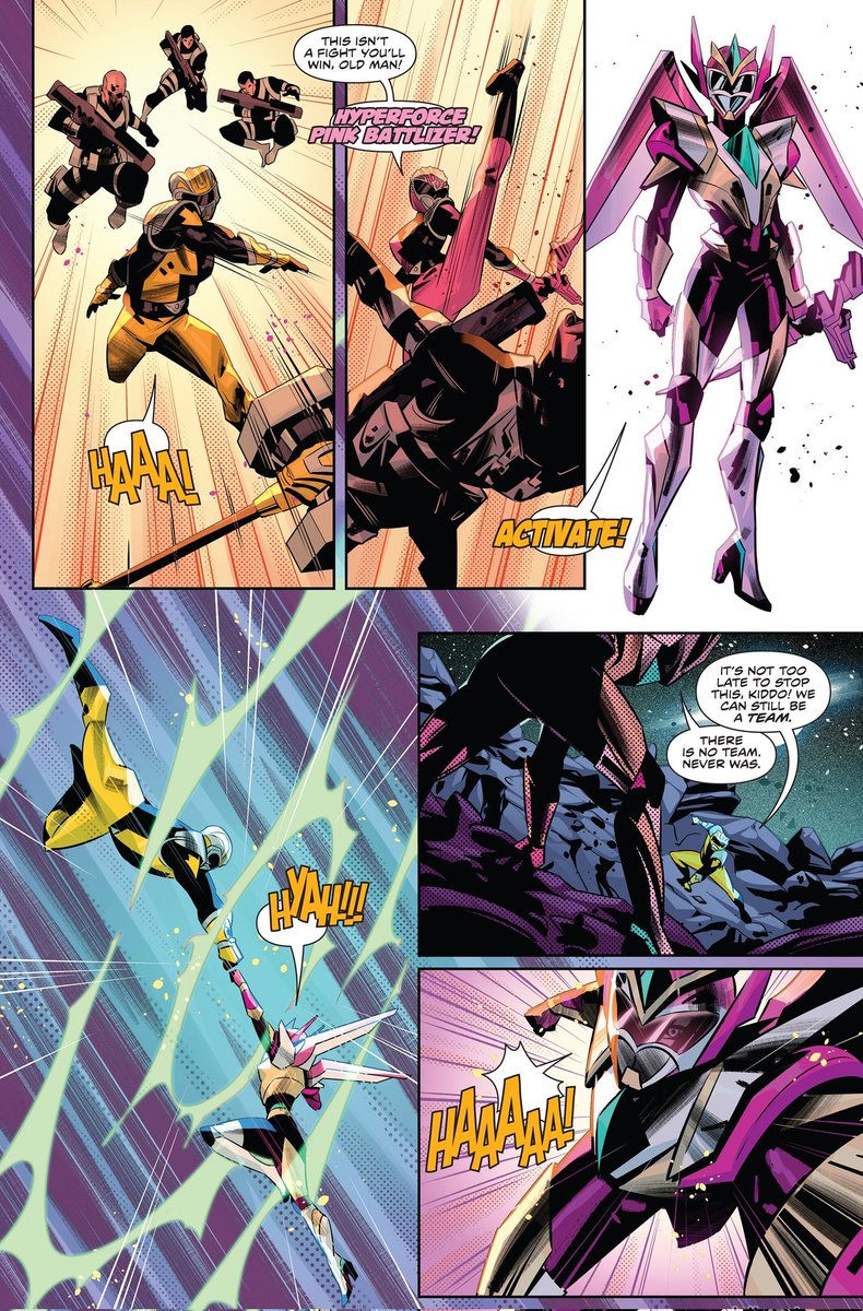 Alwendozhang's tweet image. We finally see the designs of Chloe&apos;s battlizer, her father and alpha 55 

#PowerRangers
#Hyperforce
#BoomComics