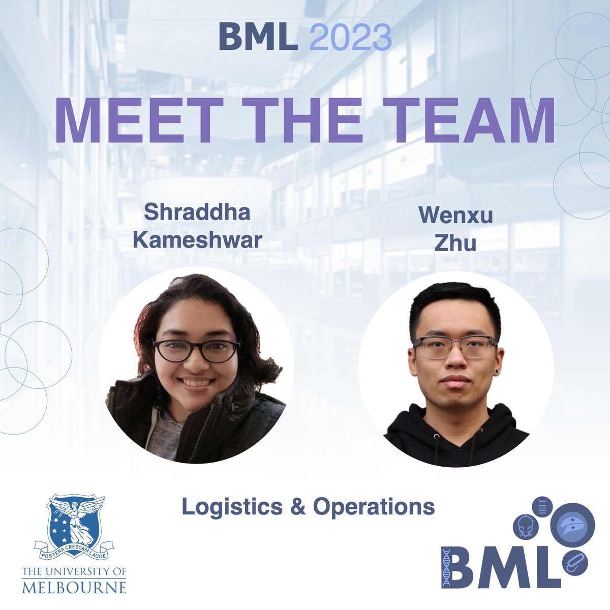 Meet the students in our Logistics and Operations Team!

Shraddha and Wenxu are PhD and Masters students at <a href="/UniMelb/">University of Melbourne</a> 

Both members are essential to make this conference run smooth and our attendees take the most out of it. 

Read more about them on our Instagram and fb accounts!