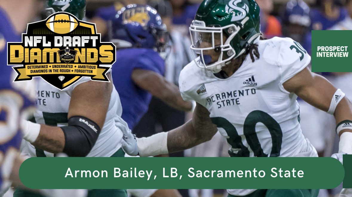 2024 NFL Draft Prospect Zoom Interview Armon Bailey, LB, Sacramento State 

nfldraftdiamonds.com/2023/07/armon-…

#NFL #NFLDraft  #FCSFootball #D2Football #D3Football #Sleeper #TradeRumors #NFLTrade #NFLTradeRumors #XFL #USFL #CFL #HulaBowl #Orlando #TeamDiamond