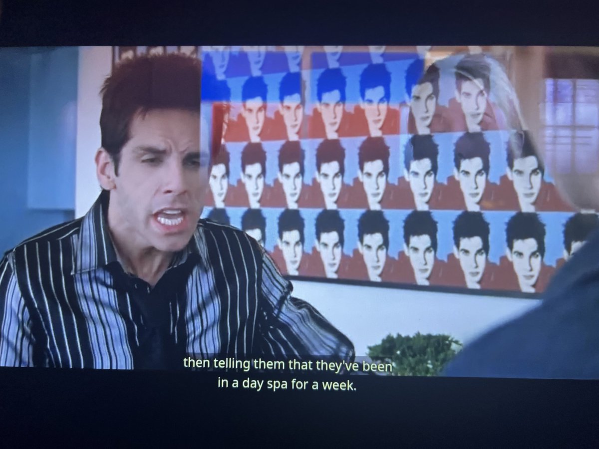 PlzZoolander3's tweet photo. Day 207 of watching a Zoolander movie until the announcement of Zoolander 3! He went to a day spa! #zoolander #zoolander3 #zoolander3manifest #plzzoolander3 https://t.co/7oLeKypI7h