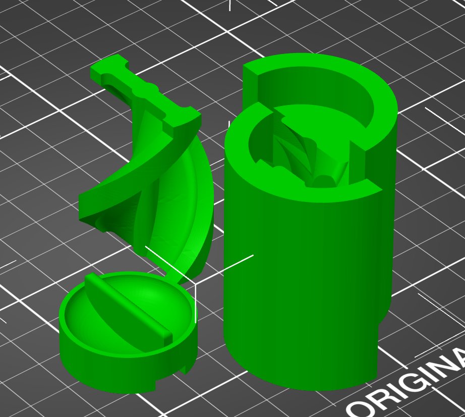 Draft 3. Trying a cutout pattern that should be usable from either side. Also giving the "key" a pretty hat to help with turning.

#3Dprinting
