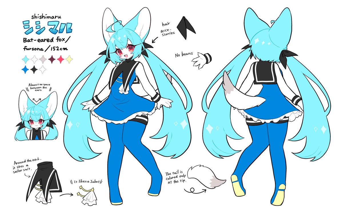 Updated my sona’s reference sheet