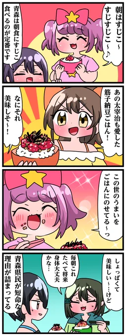 青森県八戸市に住む七姉妹の物語。 轟家の七姉妹その602 「筋子納豆ごはん」