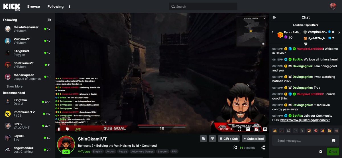 MarcelineSMoon's tweet photo. The grand Vampire/Wolf @ShinOkamiVT is live and streaming #Remnant2 Give him some love and check him out! #Vtuber #Vampire #Wolf #VTuberUprising #LabOfCreation #KickStreamers https://t.co/GKLqyEmcEZ