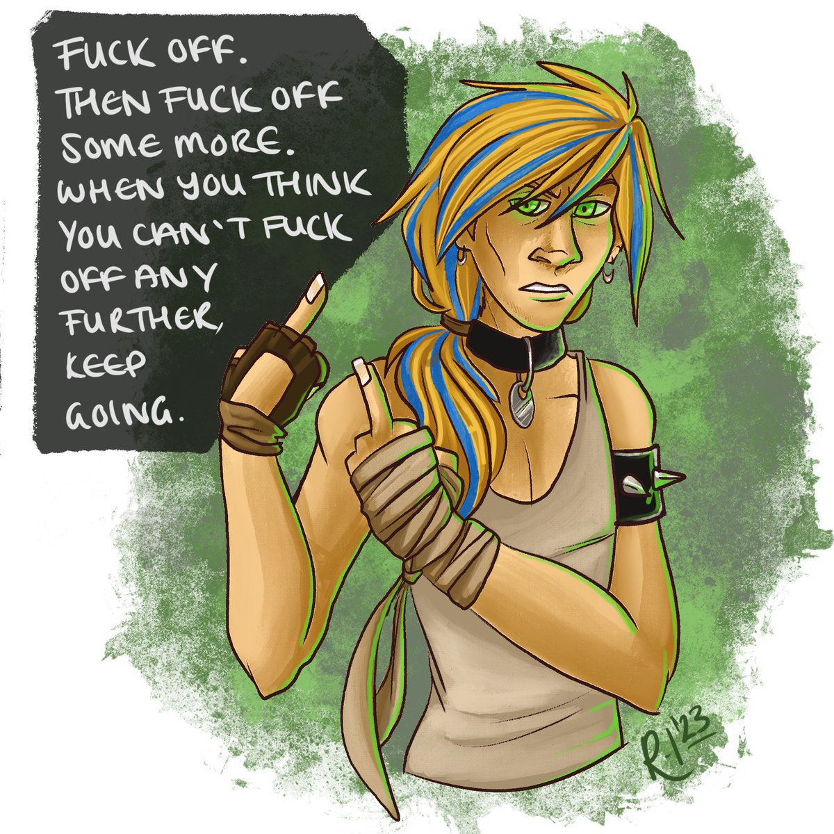 Been a while since I drew this guy! Ever feel like this?? Haha #Nyros