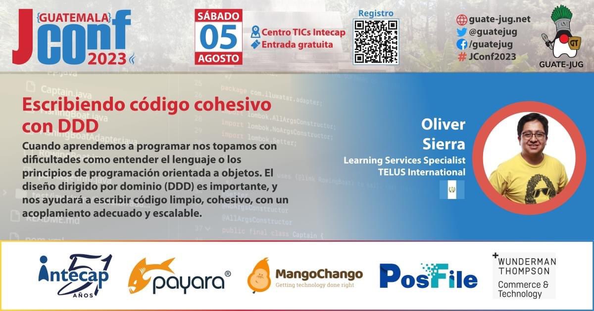 moroquin's tweet photo. #codigoCohesivo #java #JConfGT2023 #mangochango #Payara #intecap #PosFile https://t.co/p3I4ZGOz4o