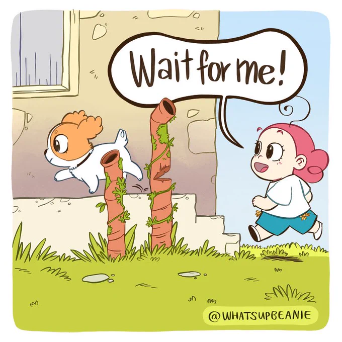 (1/2) When I was a kid, there were these old pipes that went nowhere sticking out of the ground near our house. I was convinced these were entrances to the houses of little magical creatures that lived underground. I often send them little "gifts" like dandelions for their salad 